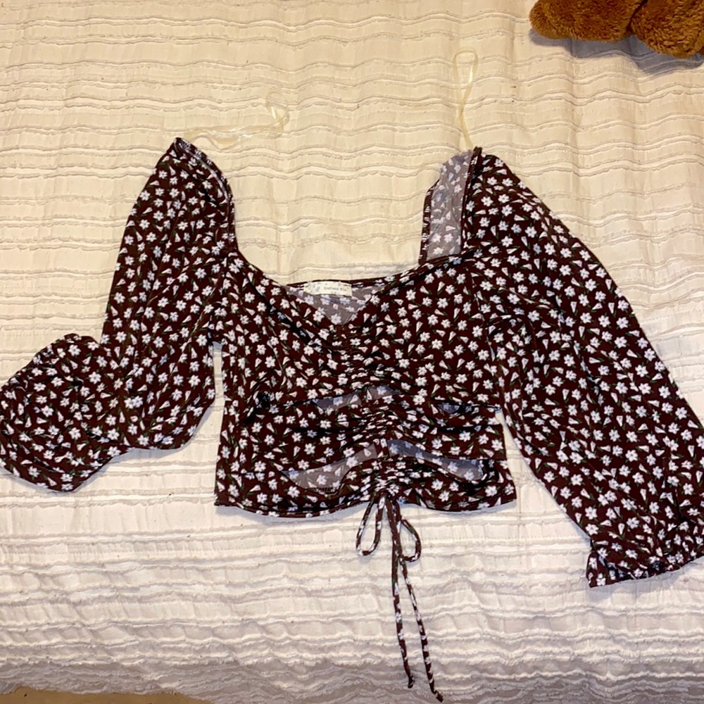 Brown wide sleeve Endless Blu Top. SIZE S/M